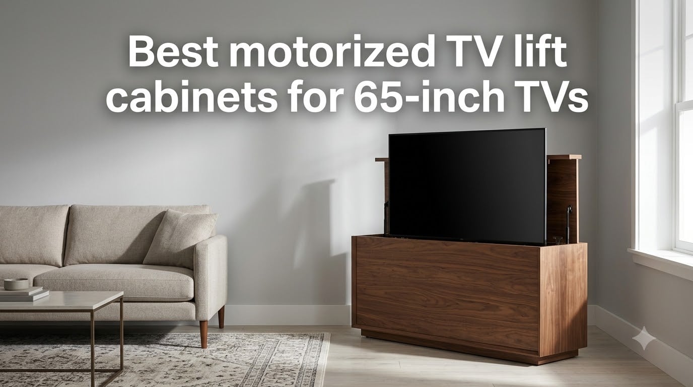 Best motorized TV lift cabinets for 65-inch TVs