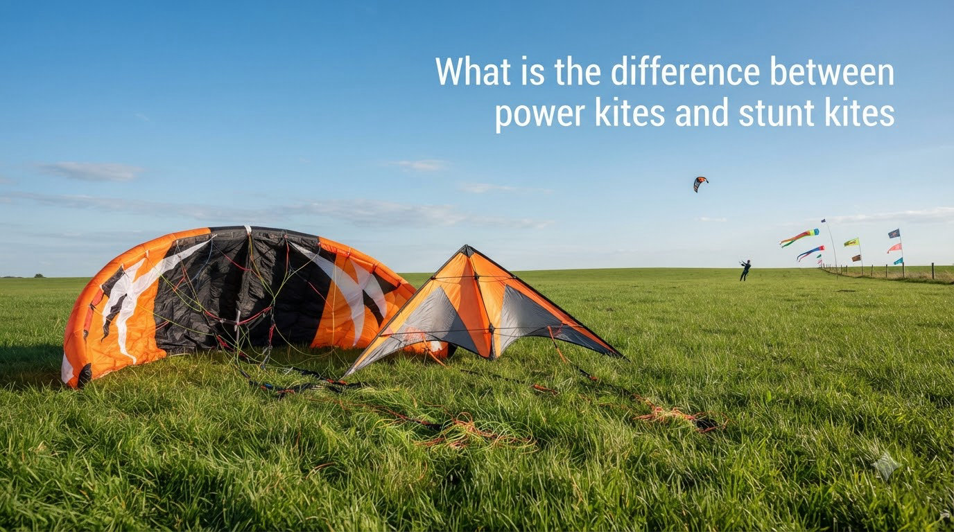 What is the difference between power kites and stunt kites
