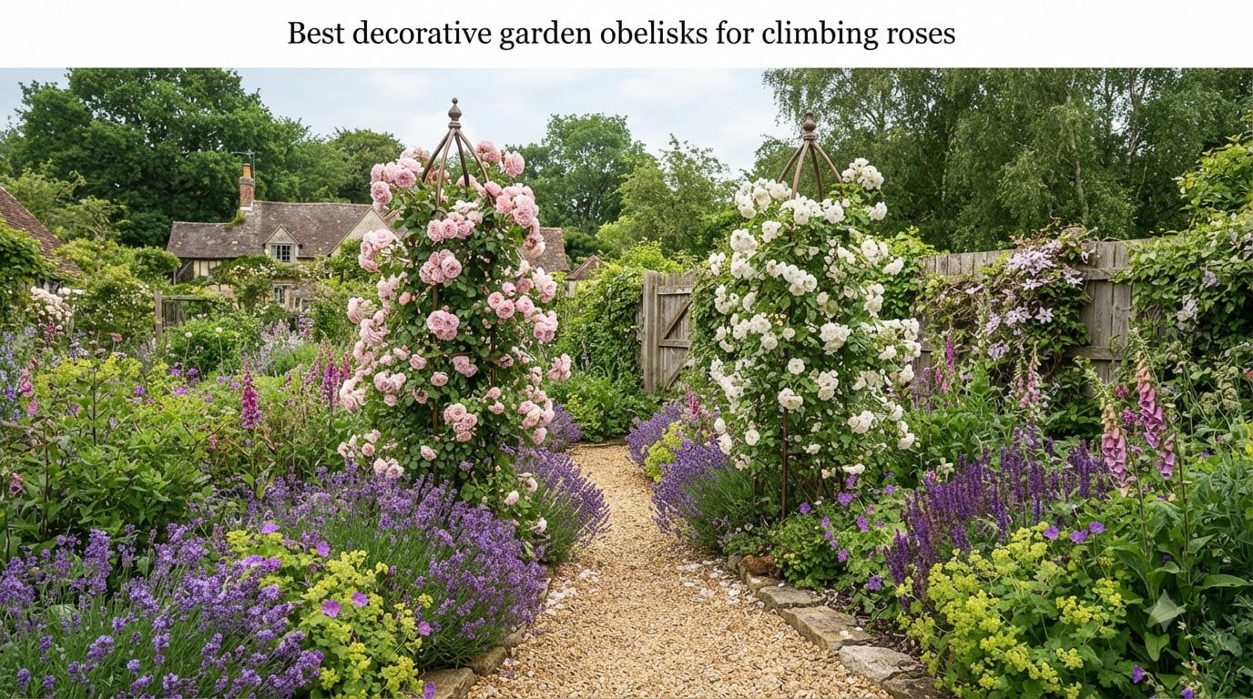 Best decorative garden obelisks for climbing roses