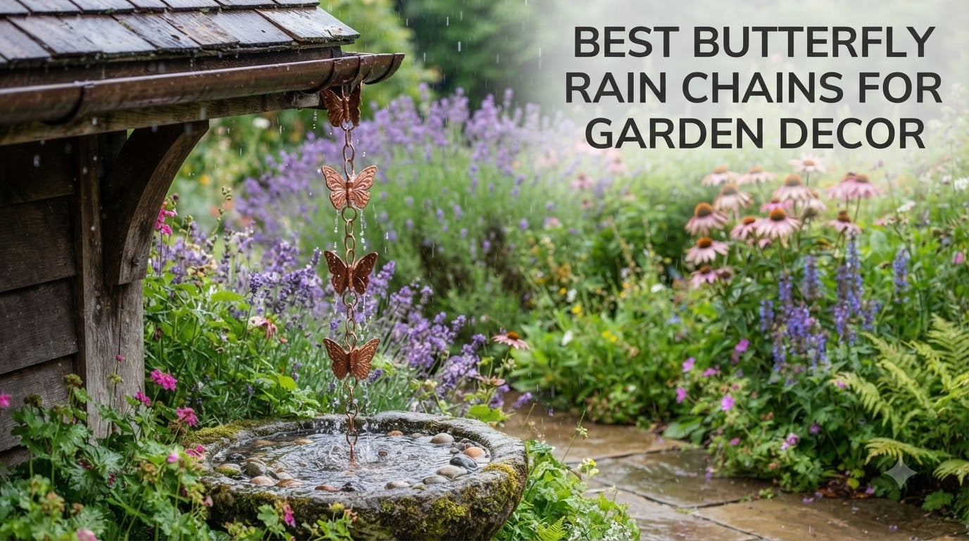 Best butterfly rain chains for garden decor