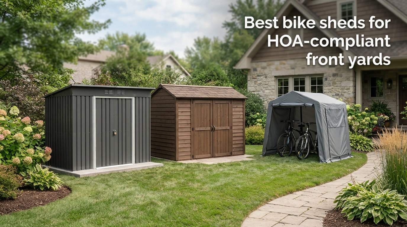 Best bike sheds for HOA-compliant front yards