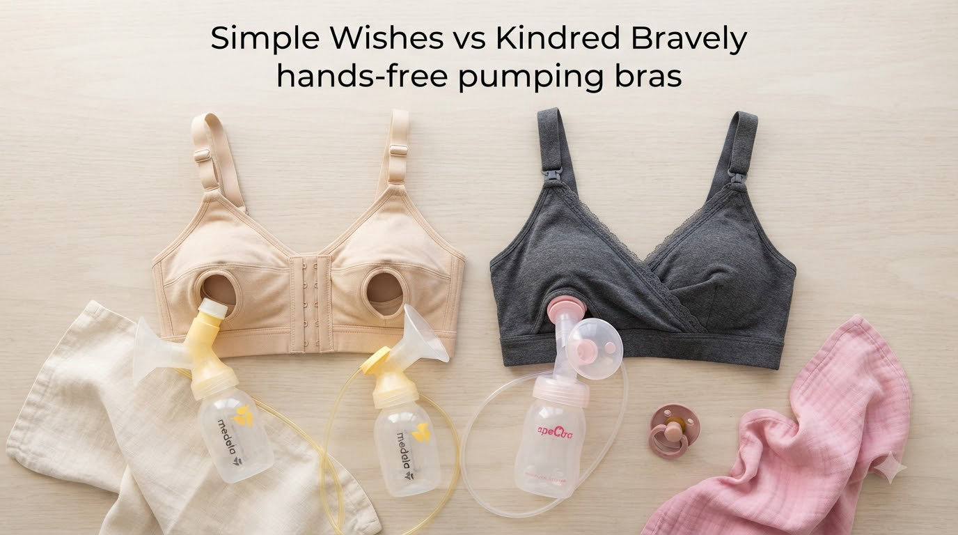 Simple Wishes vs Kindred Bravely hands-free pumping bras