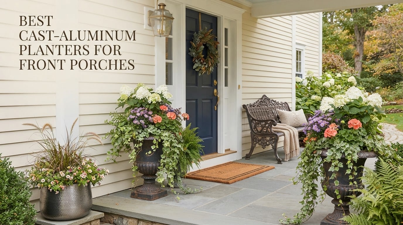 Best cast-aluminum planters for front porches