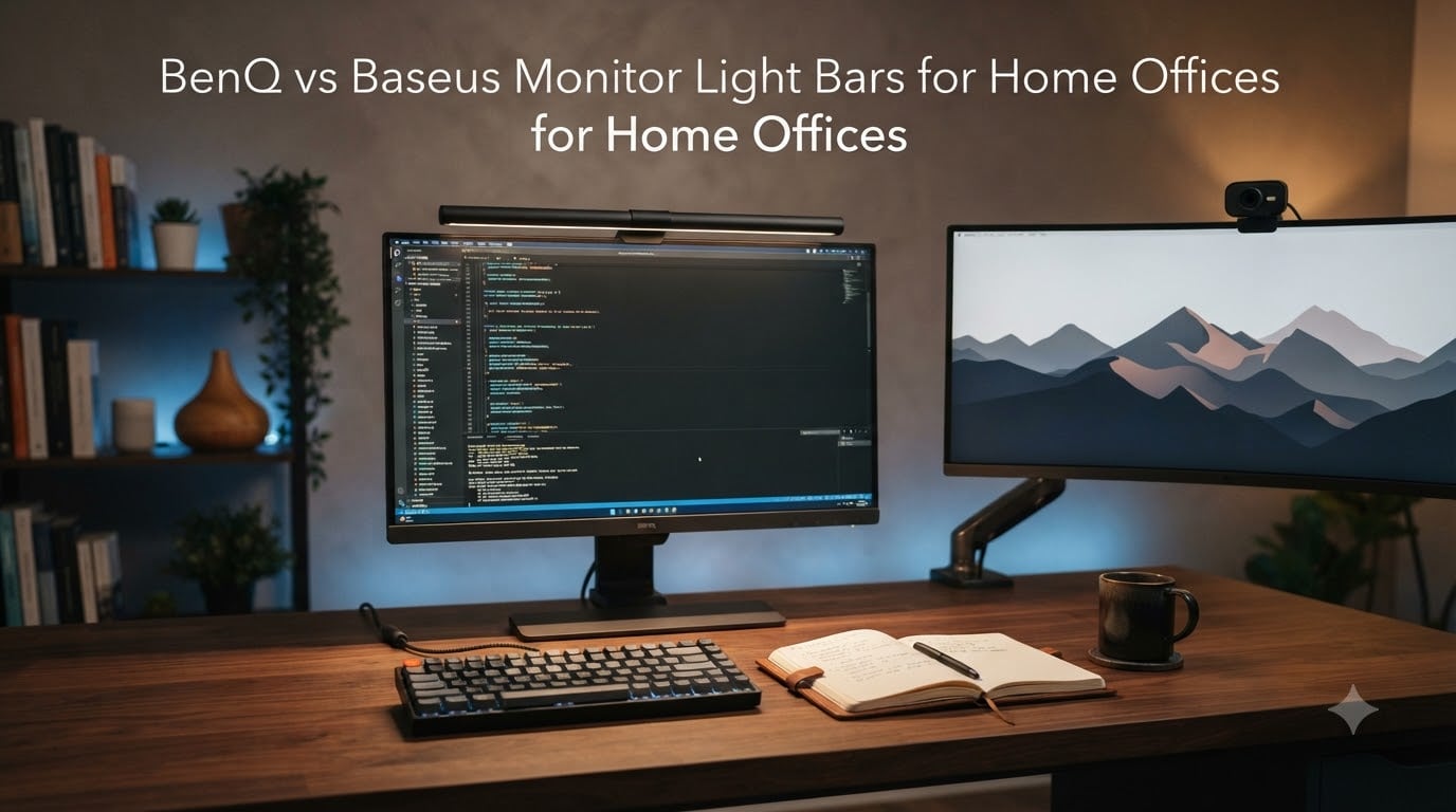 BenQ vs Baseus Monitor Light Bars for Home Offices