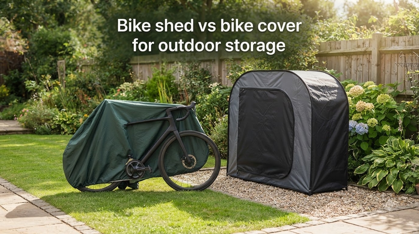Bike shed vs bike cover for outdoor storage