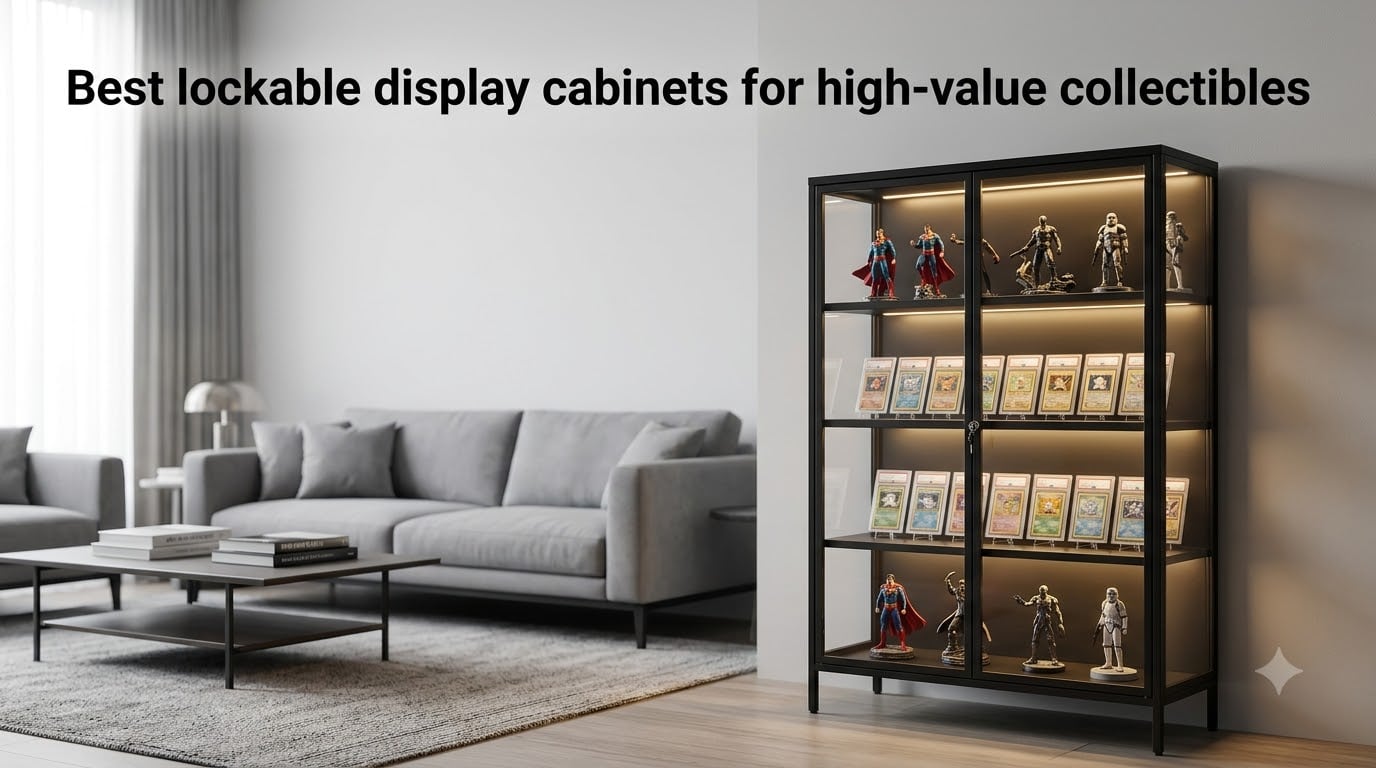 Best lockable display cabinets for high-value collectibles