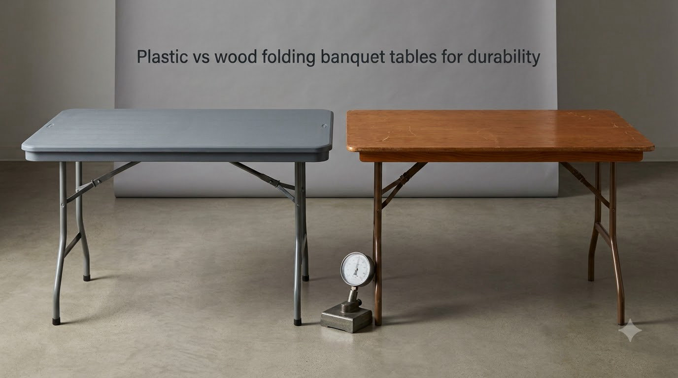 Plastic vs wood folding banquet tables for durability