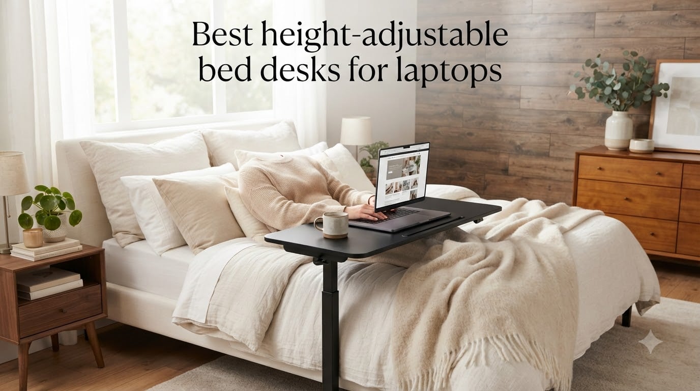 Best height-adjustable bed desks for laptops