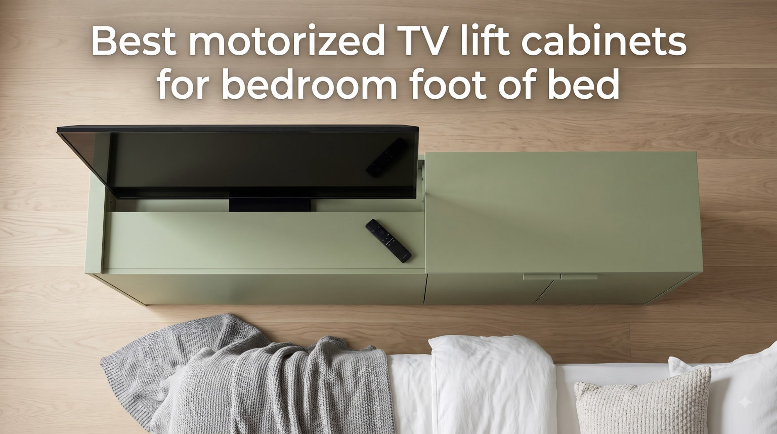 Best motorized TV lift cabinets for bedroom foot of bed