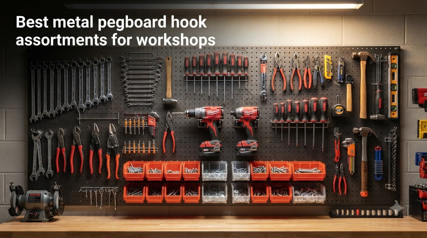 Best metal pegboard hook assortments for workshops
