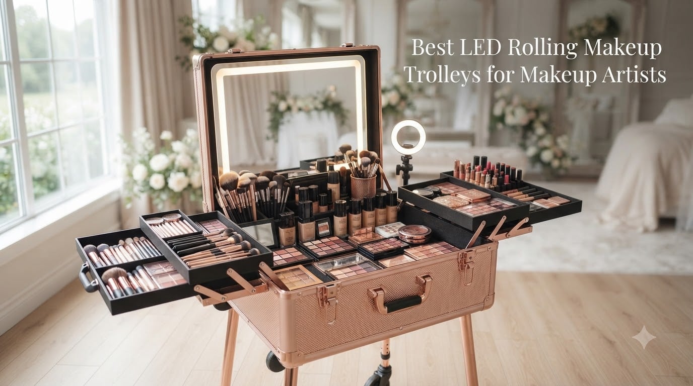 Best LED Rolling Makeup Trolleys for Makeup Artists