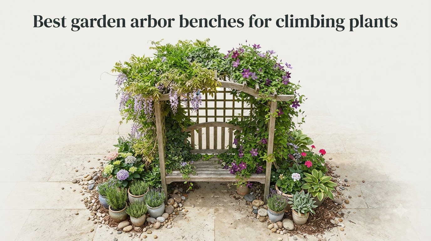 Best garden arbor benches for climbing plants