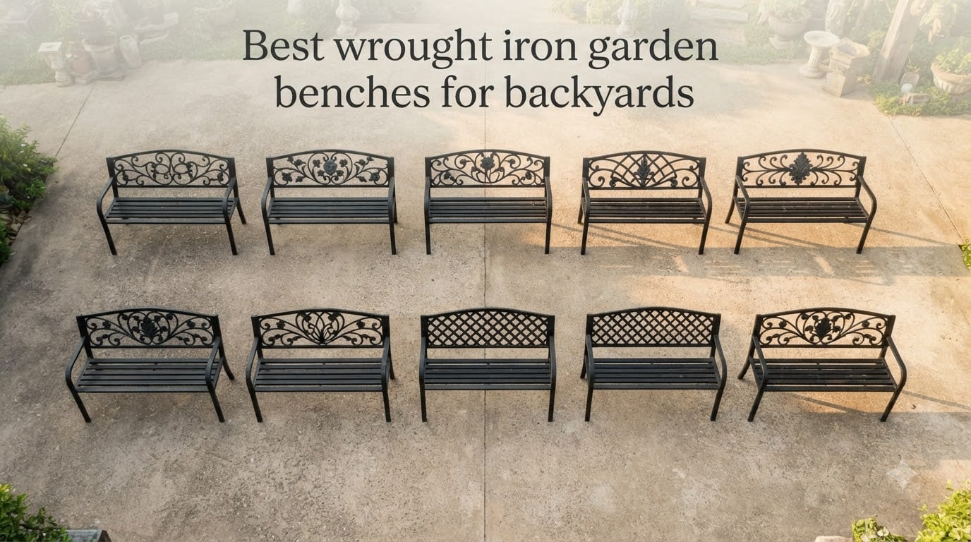 Best wrought iron garden benches for backyards