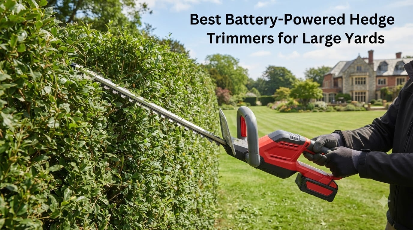 Best Battery-Powered Hedge Trimmers for Large Yards