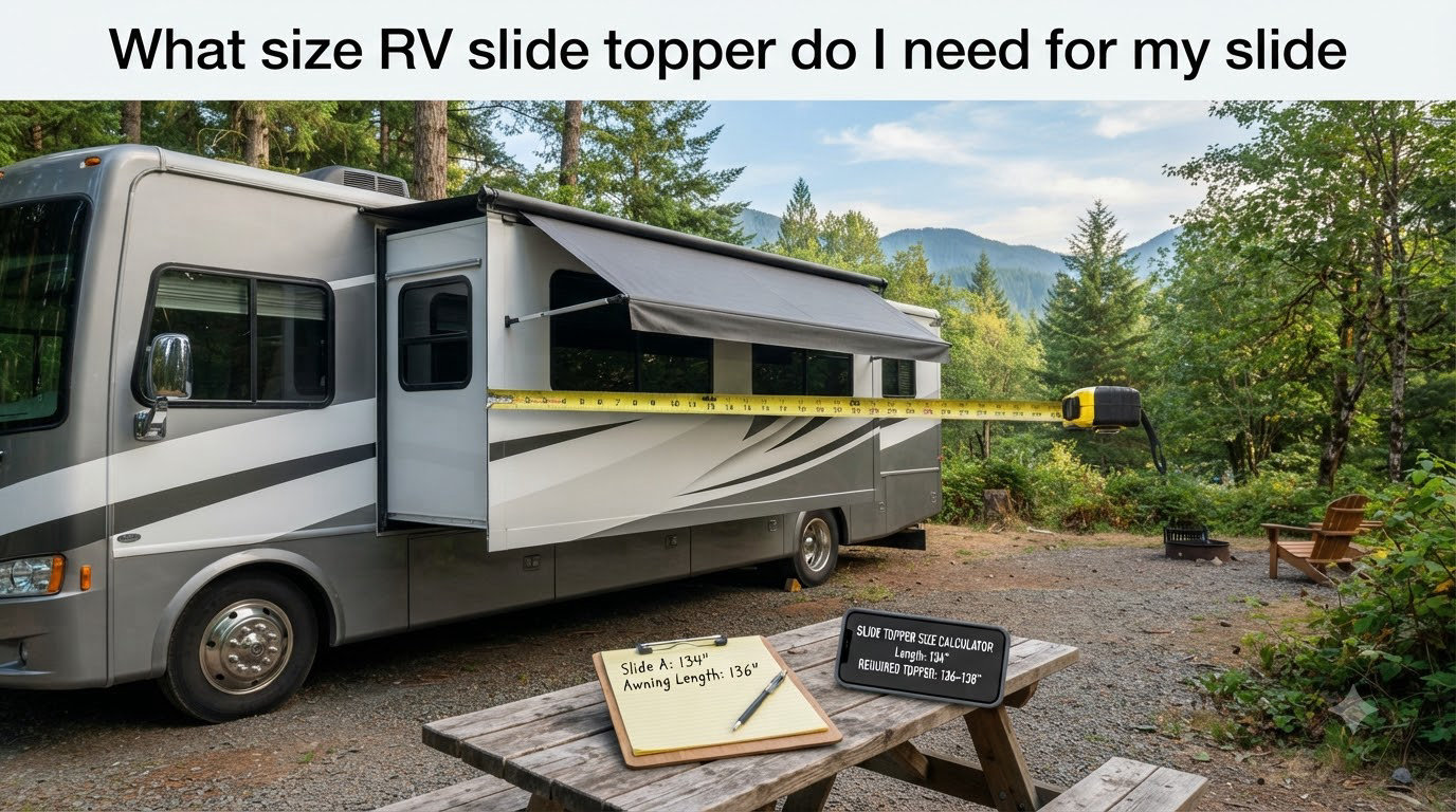 What size RV slide topper do I need for my slide