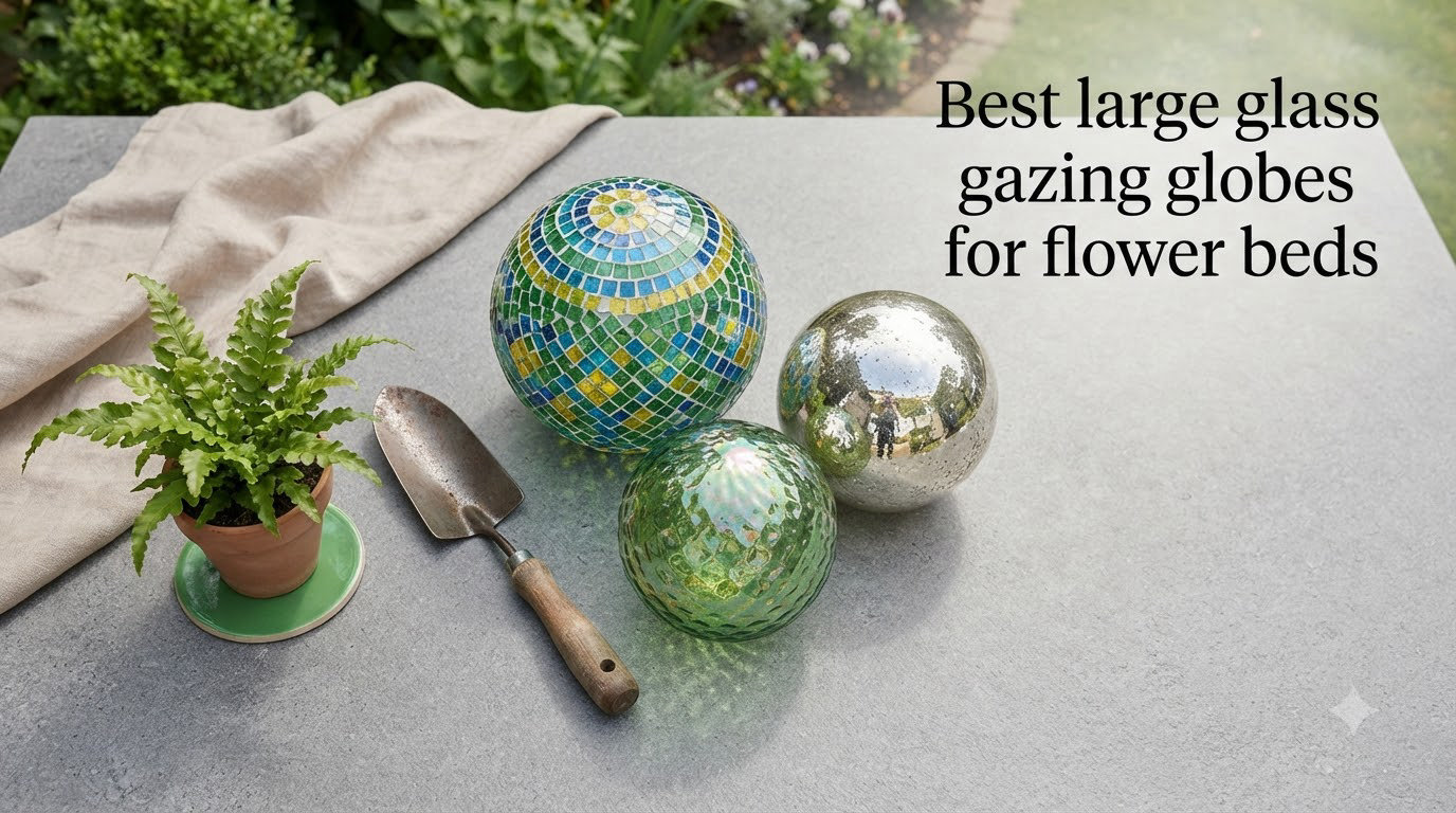 Best large glass gazing globes for flower beds