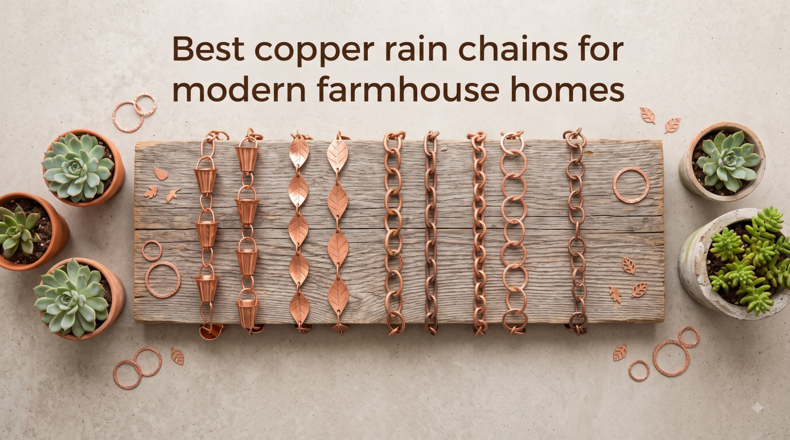 Best copper rain chains for modern farmhouse homes