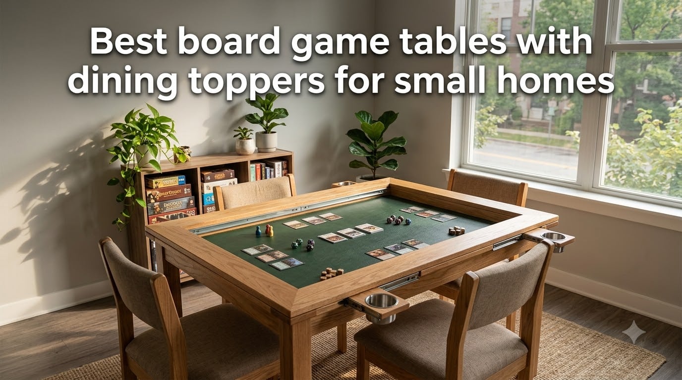 Best board game tables with dining toppers for small homes