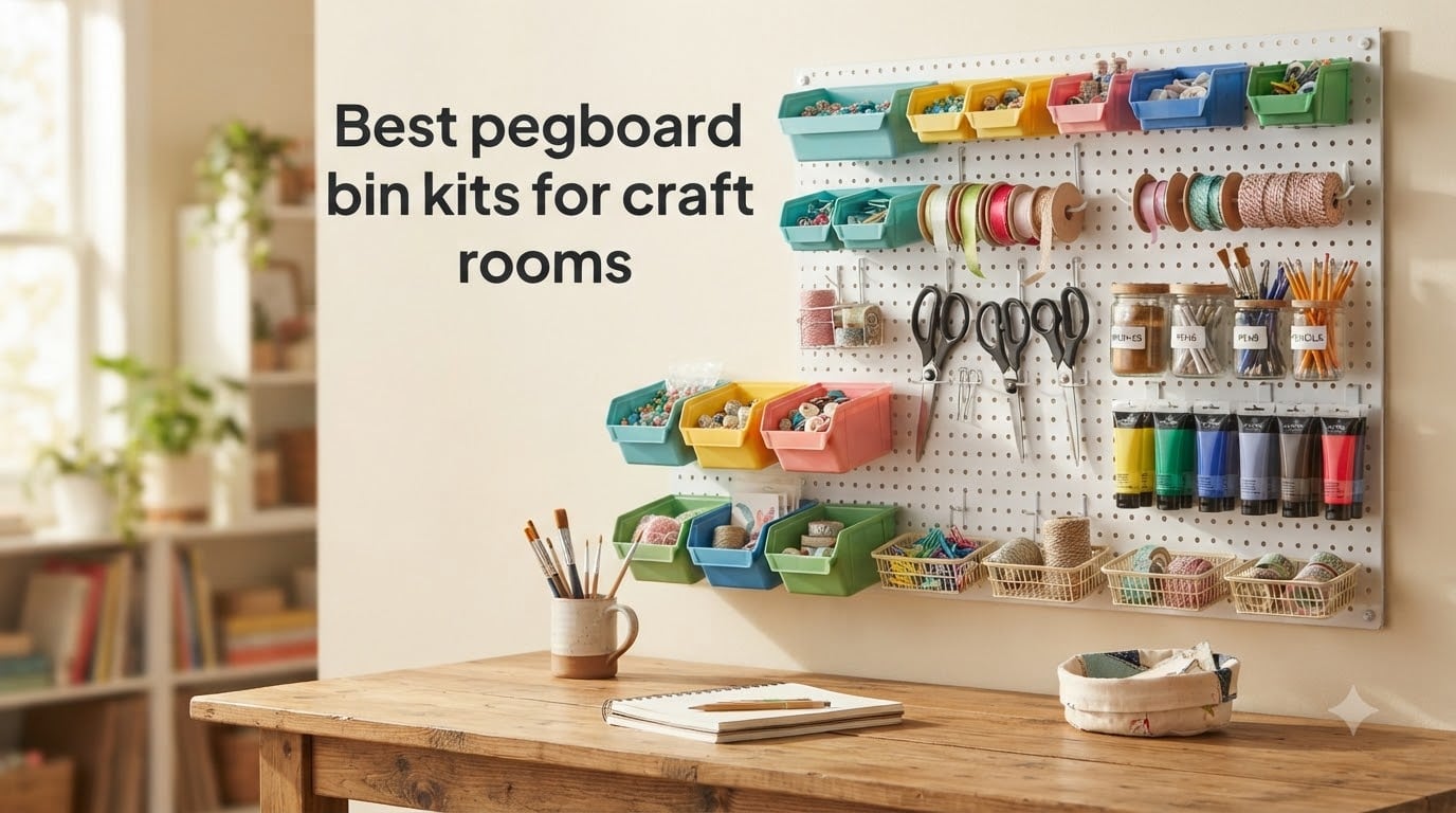 Best pegboard bin kits for craft rooms