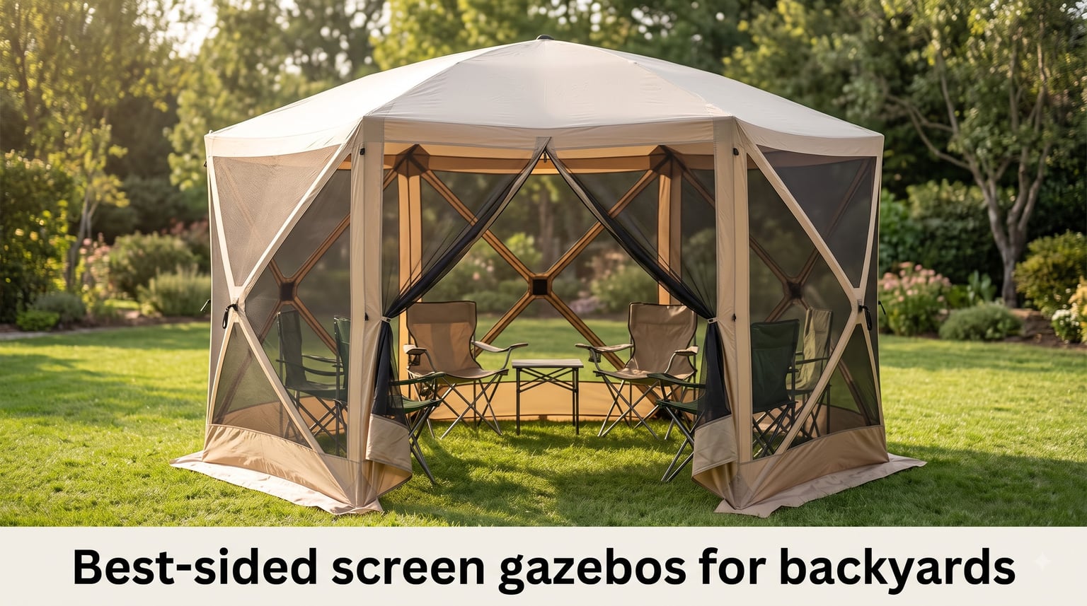 Best 6-sided screen gazebos for backyards