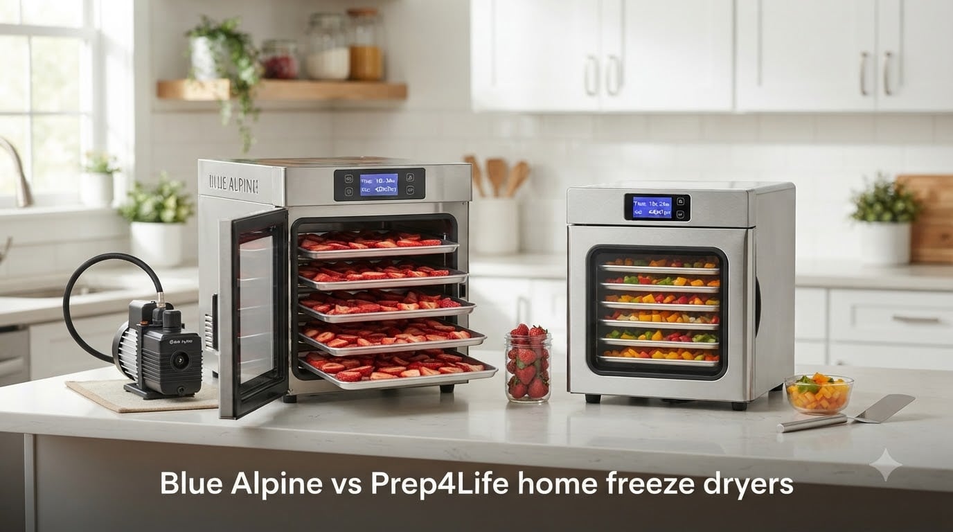 Blue Alpine vs Prep4Life home freeze dryers