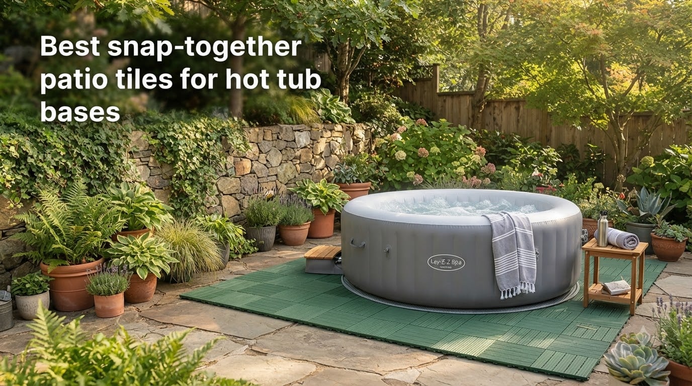 Best snap-together patio tiles for hot tub bases
