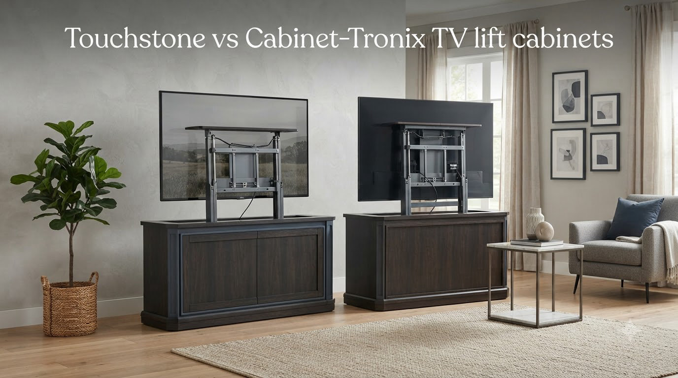 Touchstone vs Cabinet-Tronix TV lift cabinets
