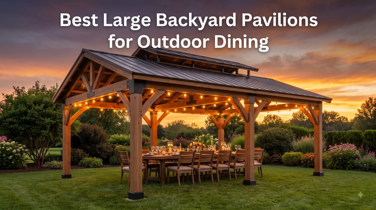 Best Large Backyard Pavilions for Outdoor Dining