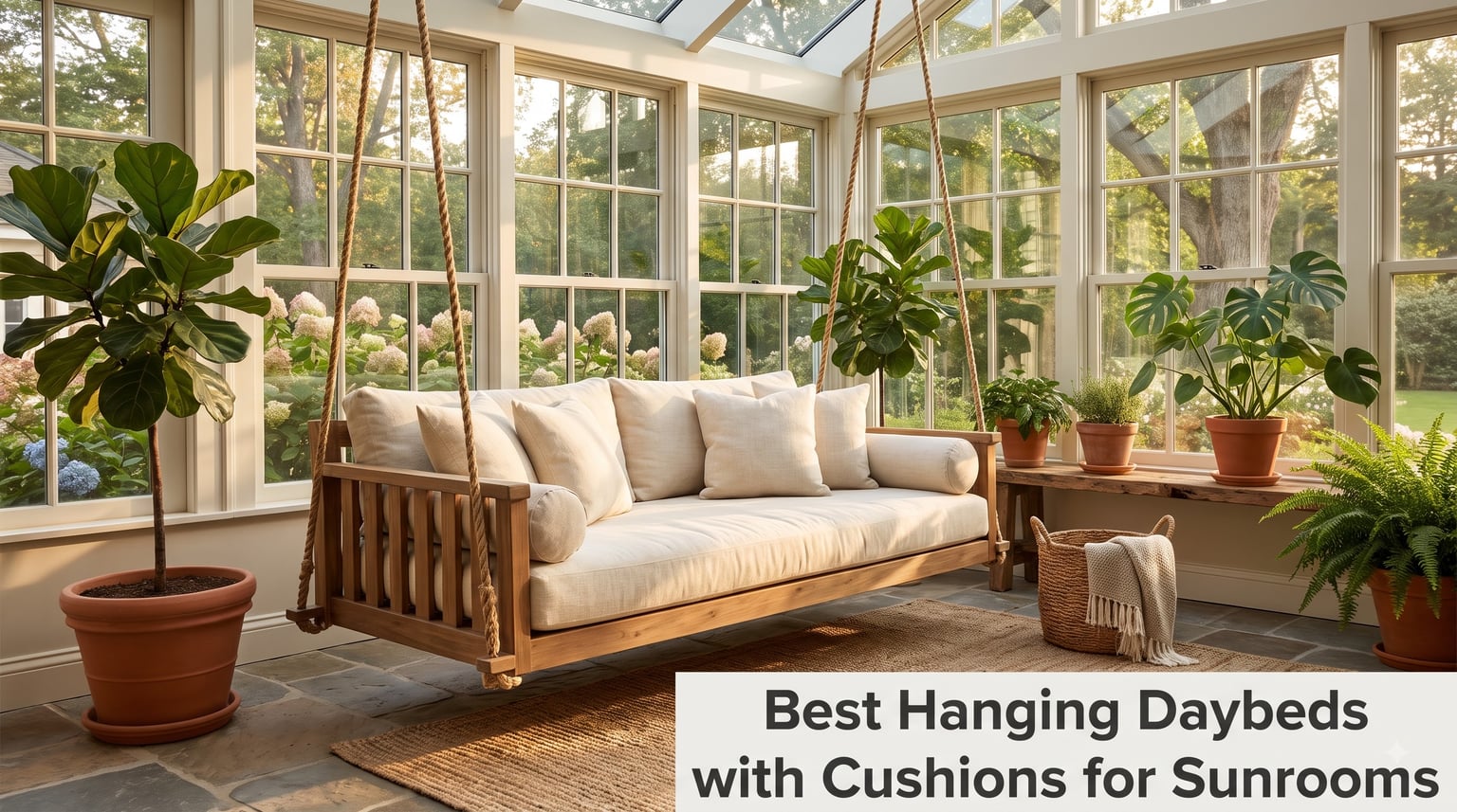 Best Hanging Daybeds with Cushions for Sunrooms