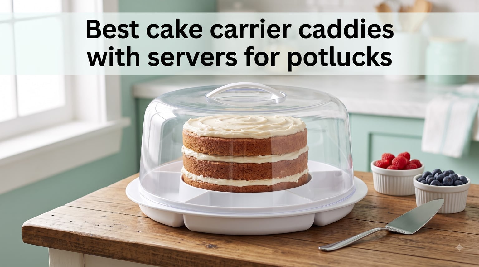 Best cake carrier caddies with servers for potlucks