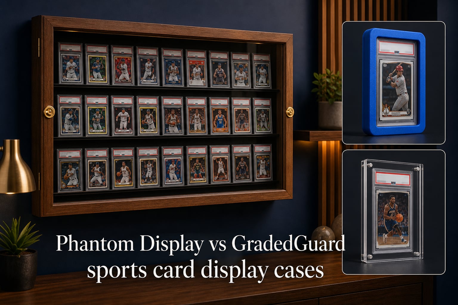 Phantom Display vs GradedGuard sports card display cases