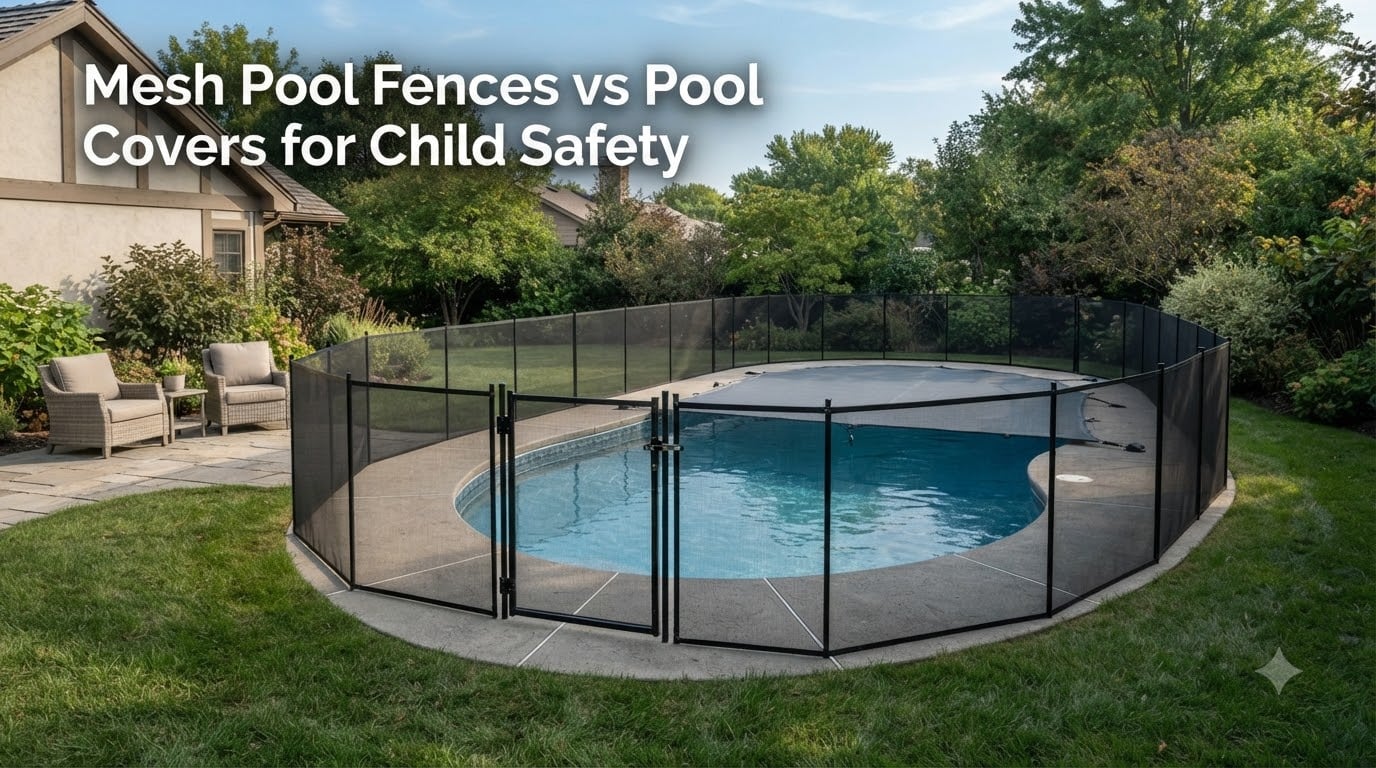 Mesh Pool Fences vs Pool Covers for Child Safety