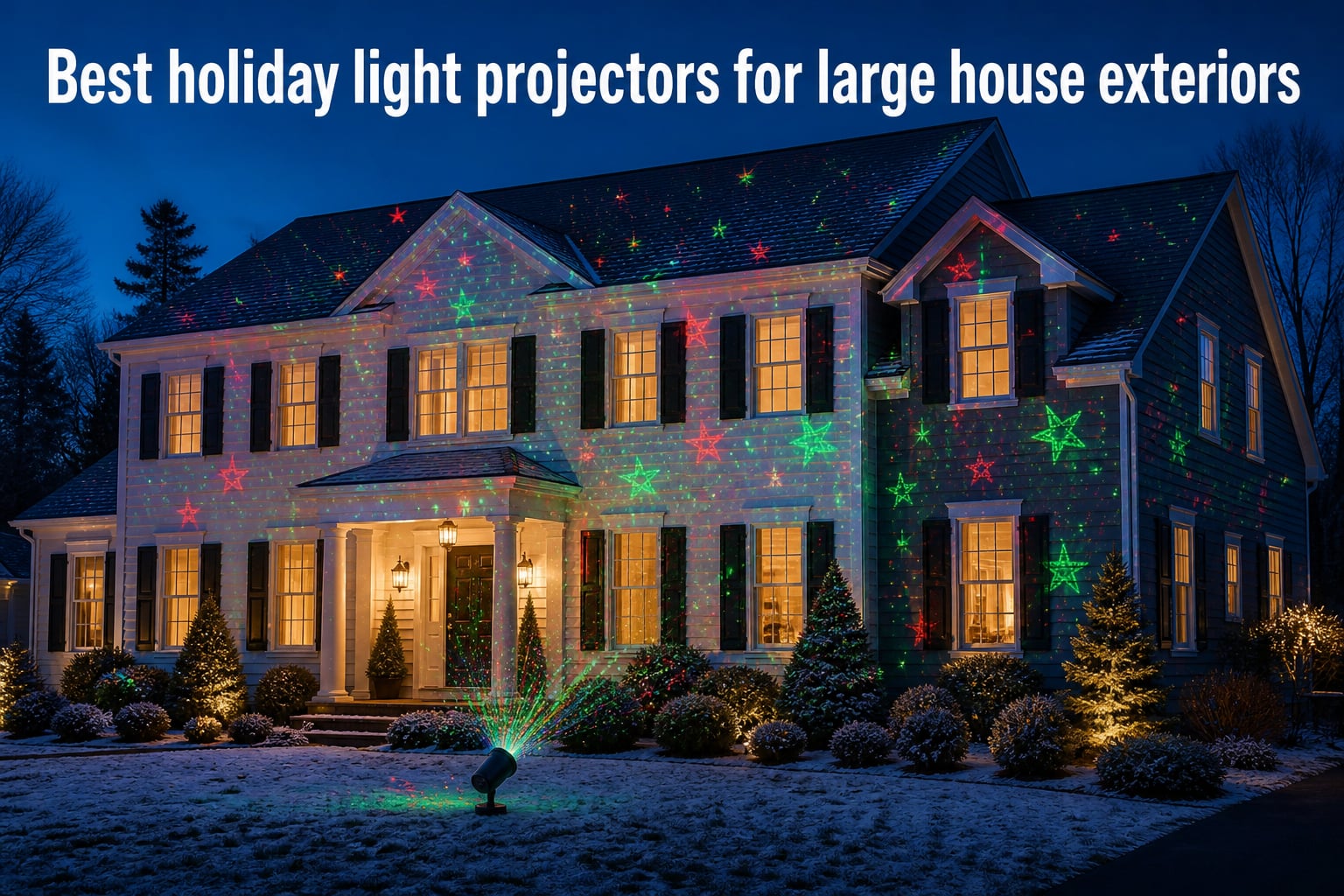 Best holiday light projectors for large house exteriors