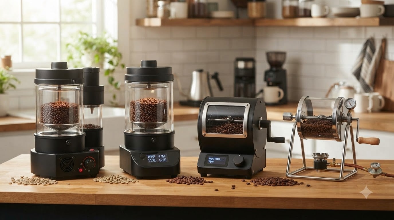 Aillio Bullet vs Behmor 2000 home coffee roasters