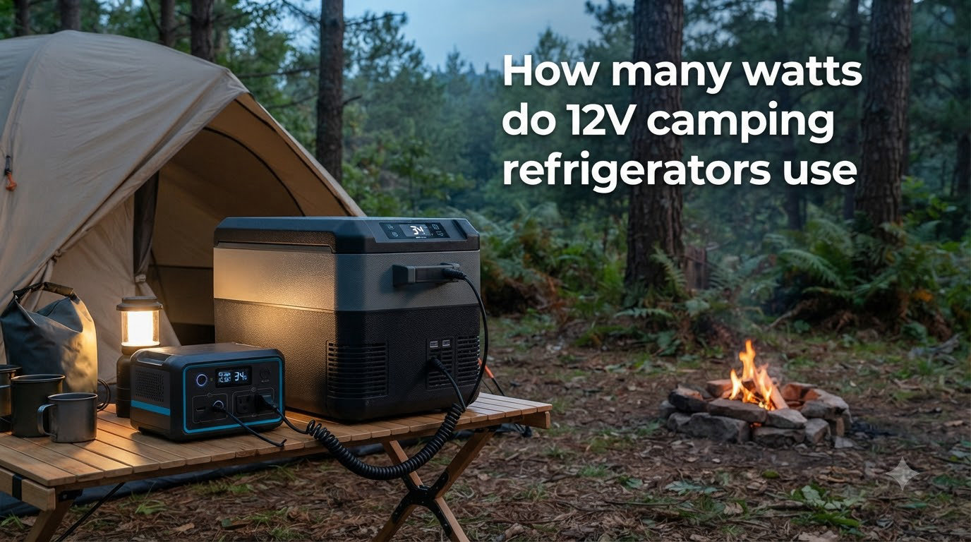 How many watts do 12V camping refrigerators use