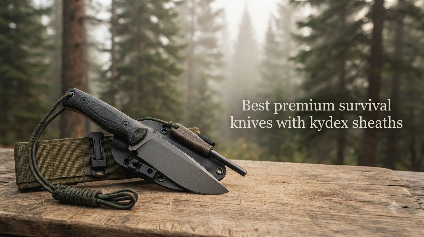 Best premium survival knives with kydex sheaths