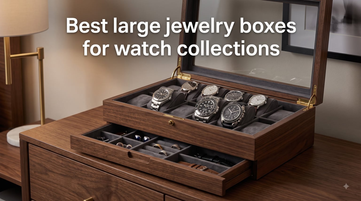 Best large jewelry boxes for watch collections