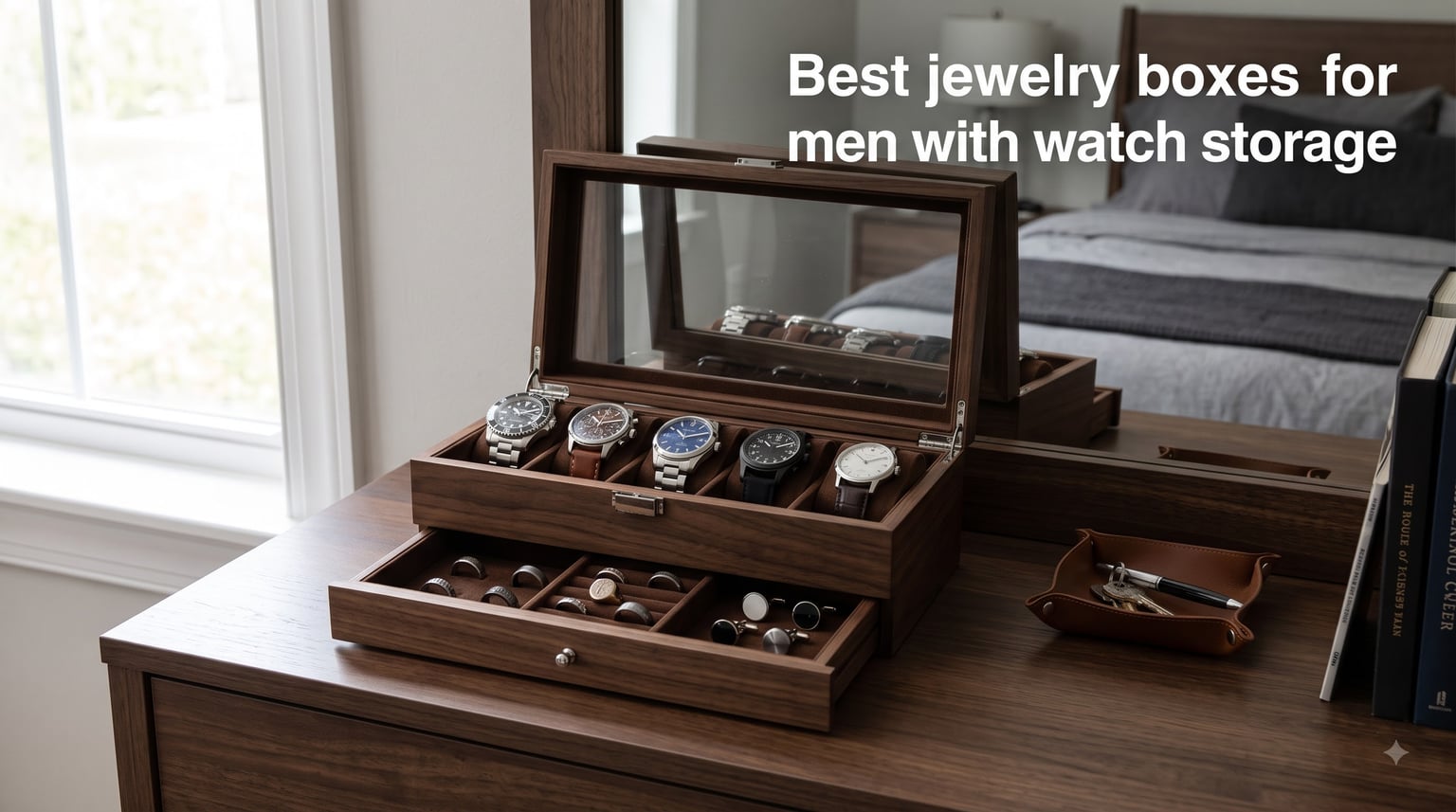 Best jewelry boxes for men with watch storage