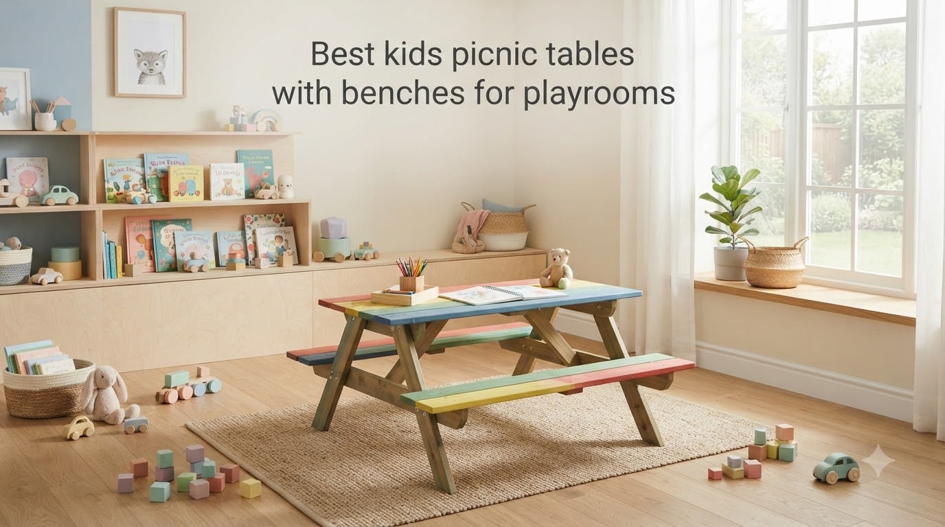 Best kids picnic tables with benches for playrooms