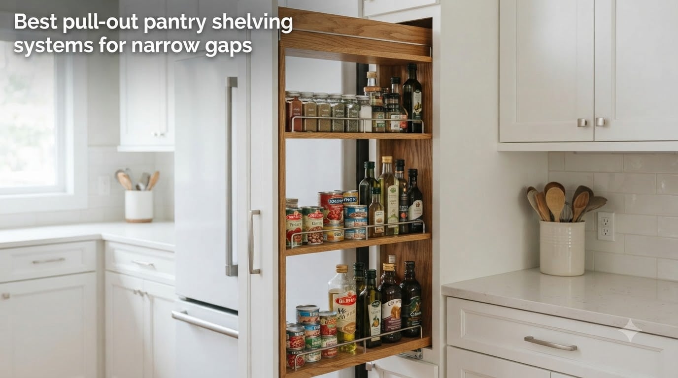 Best pull-out pantry shelving systems for narrow gaps