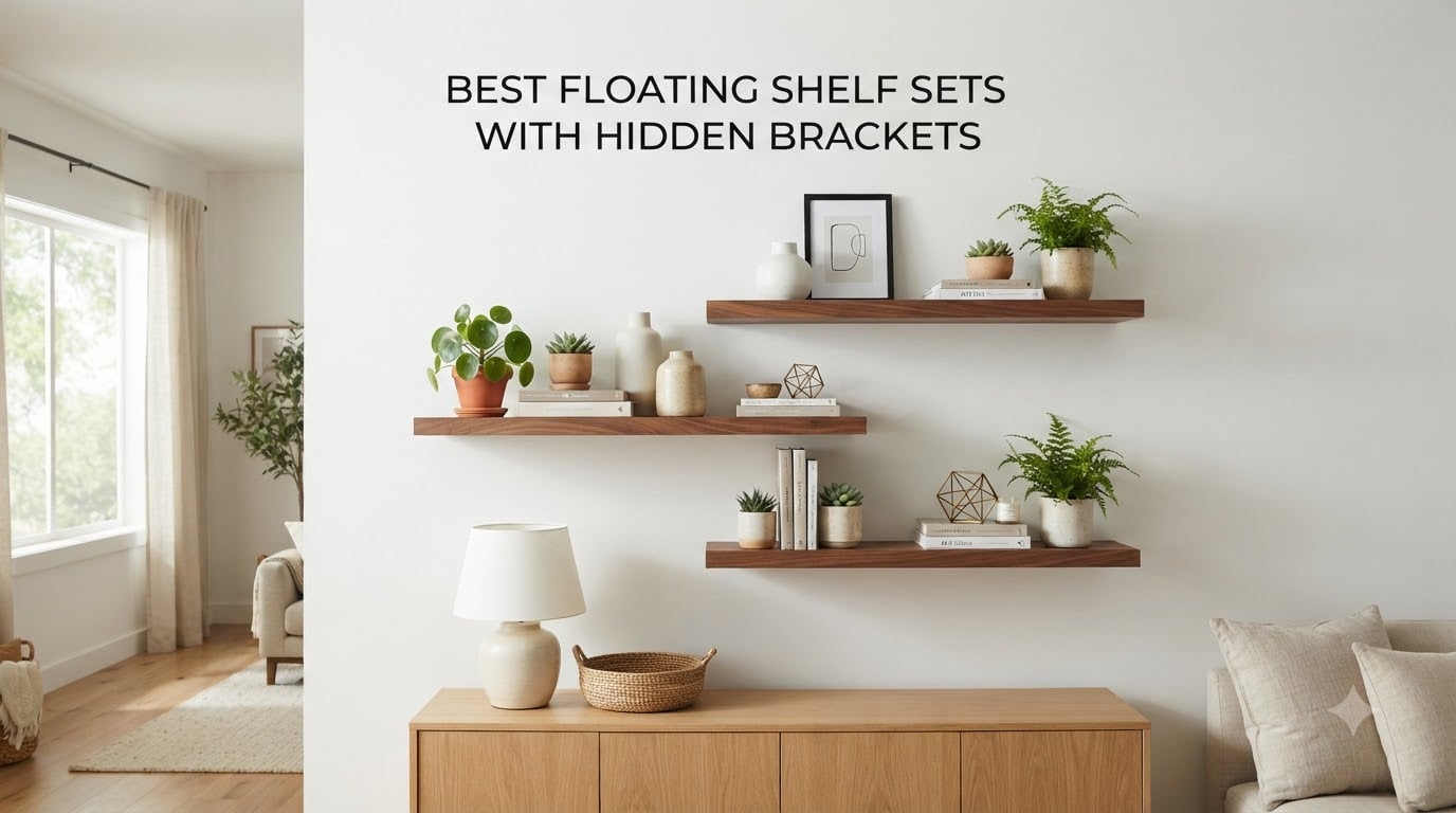 Best floating shelf sets with hidden brackets