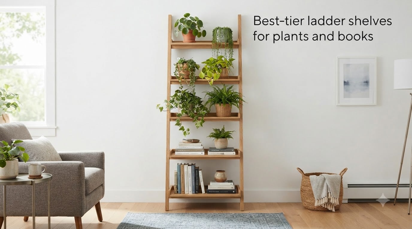Best 6-tier ladder shelves for plants and books