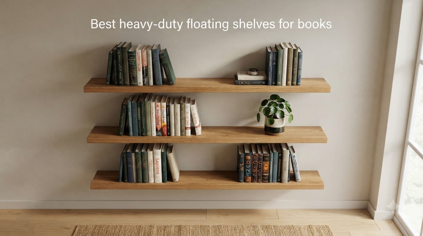 Best heavy-duty floating shelves for books