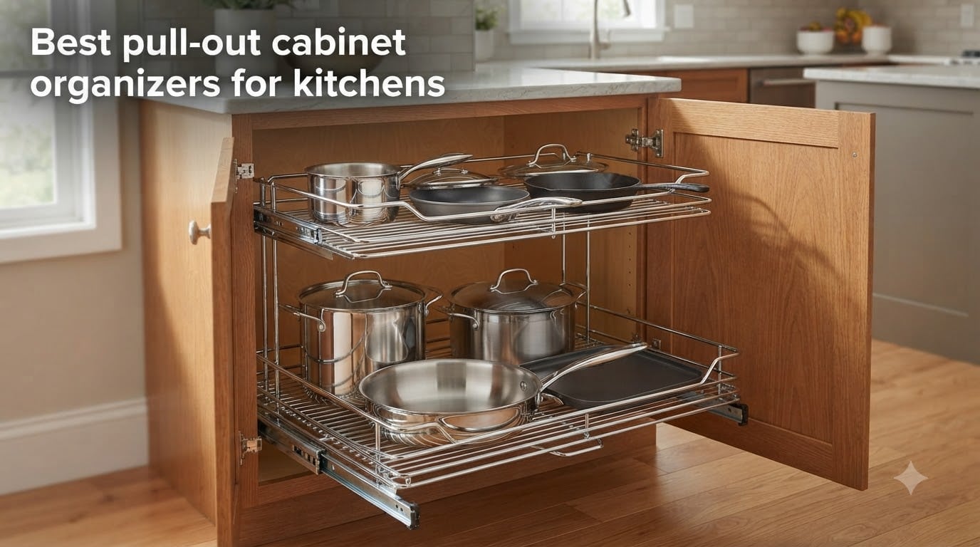Best pull-out cabinet organizers for kitchens