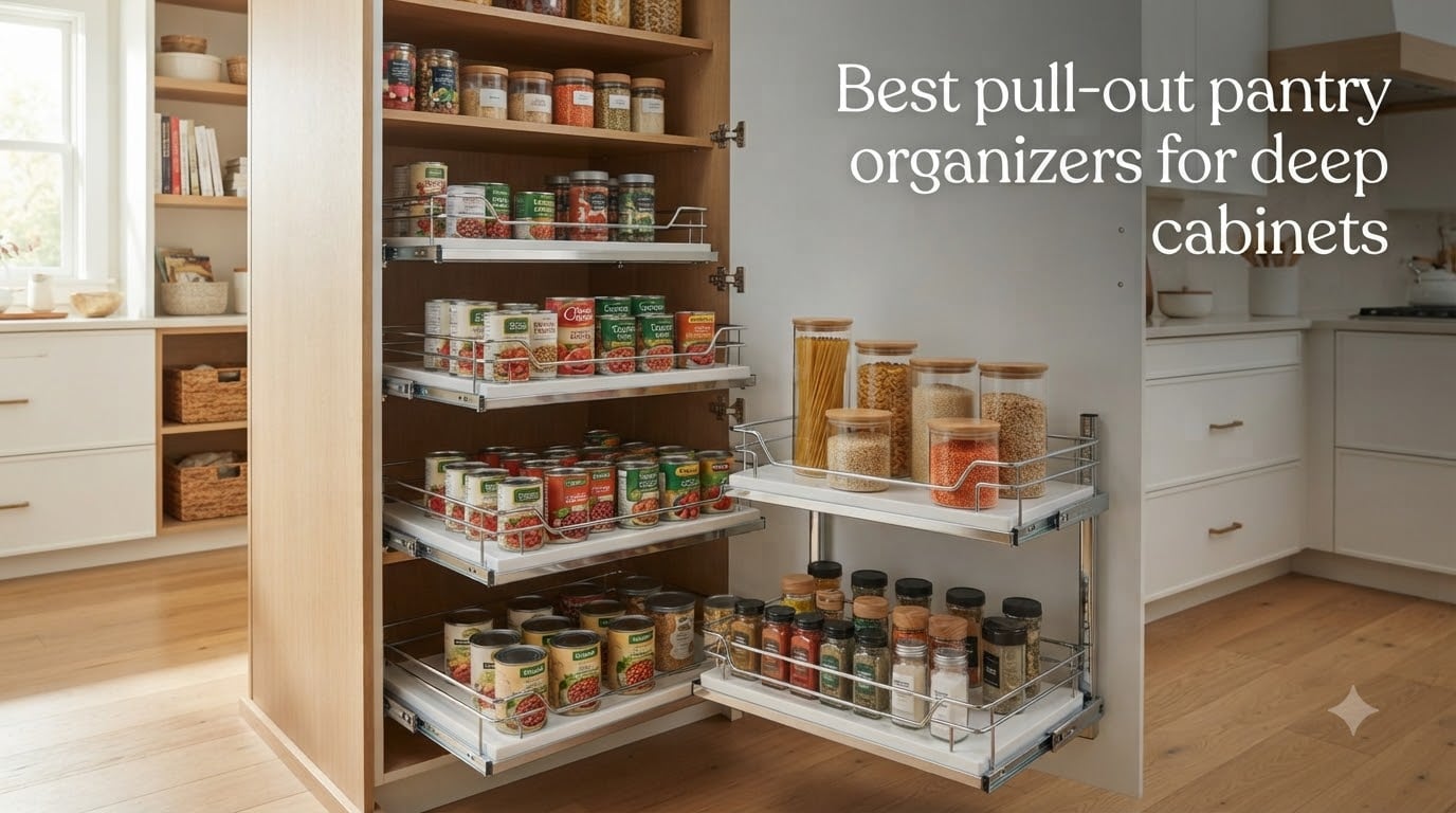 Best pull-out pantry organizers for deep cabinets