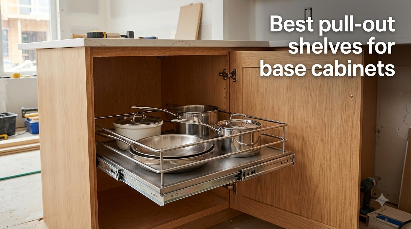 Best pull-out shelves for base cabinets
