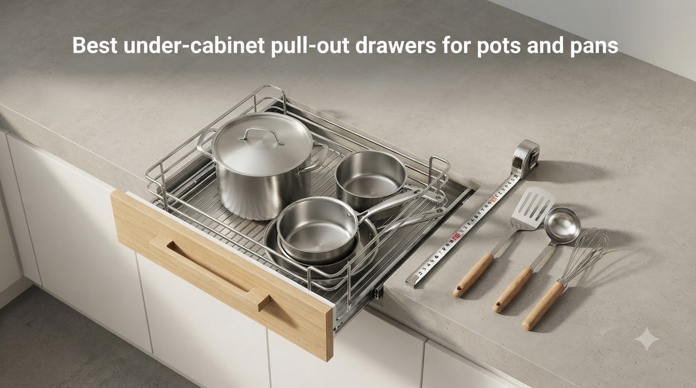 Best under-cabinet pull-out drawers for pots and pans