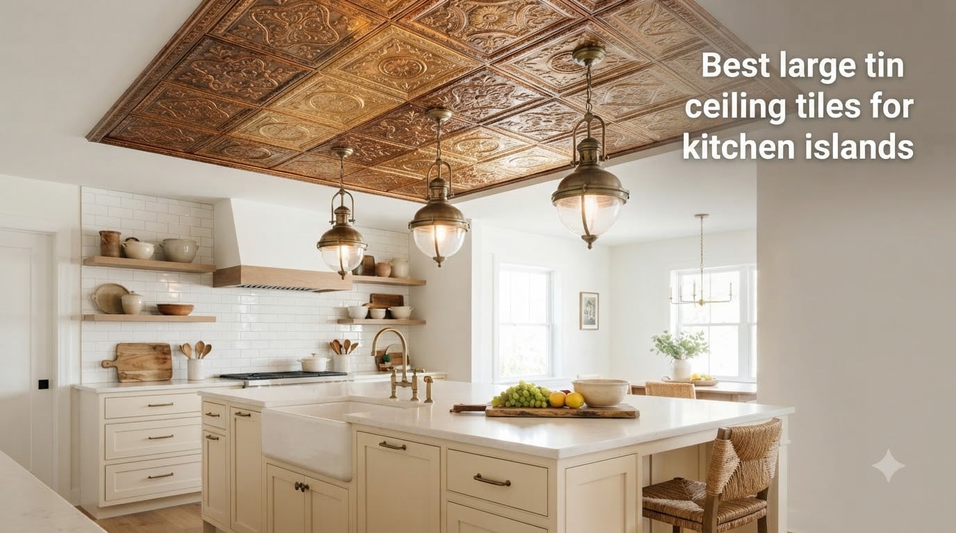 Best large tin ceiling tiles for kitchen islands