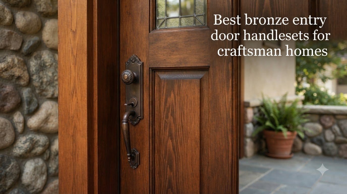 Best bronze entry door handlesets for craftsman homes