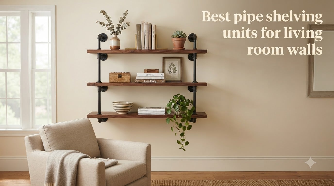 Best pipe shelving units for living room walls